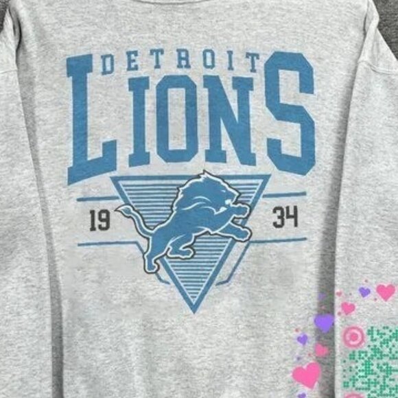 Vtg Detroit Lions Football Sweatshirt NFL Detroit Lions Unisex Shirt - Picture 2 of 2